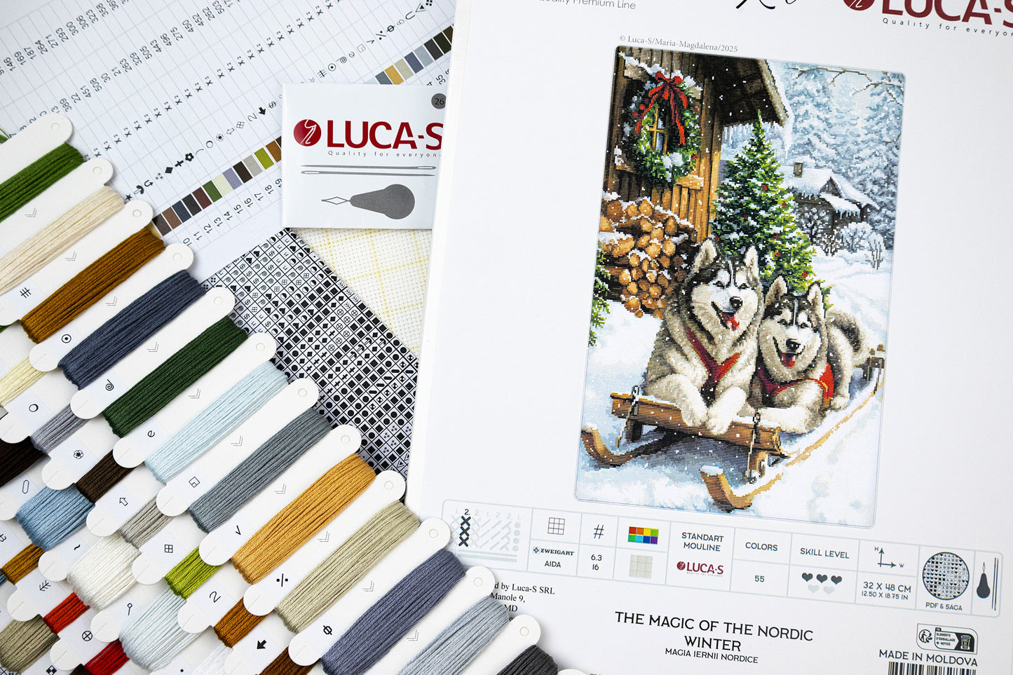 Set de brodat în cruciuliță Luca-S - Magia Iernii Nordice, B722