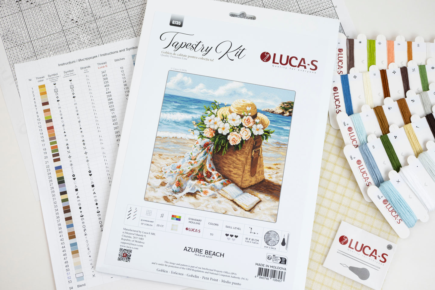 Set de brodat în goblen Luca-S - Plaja de Azur , G735