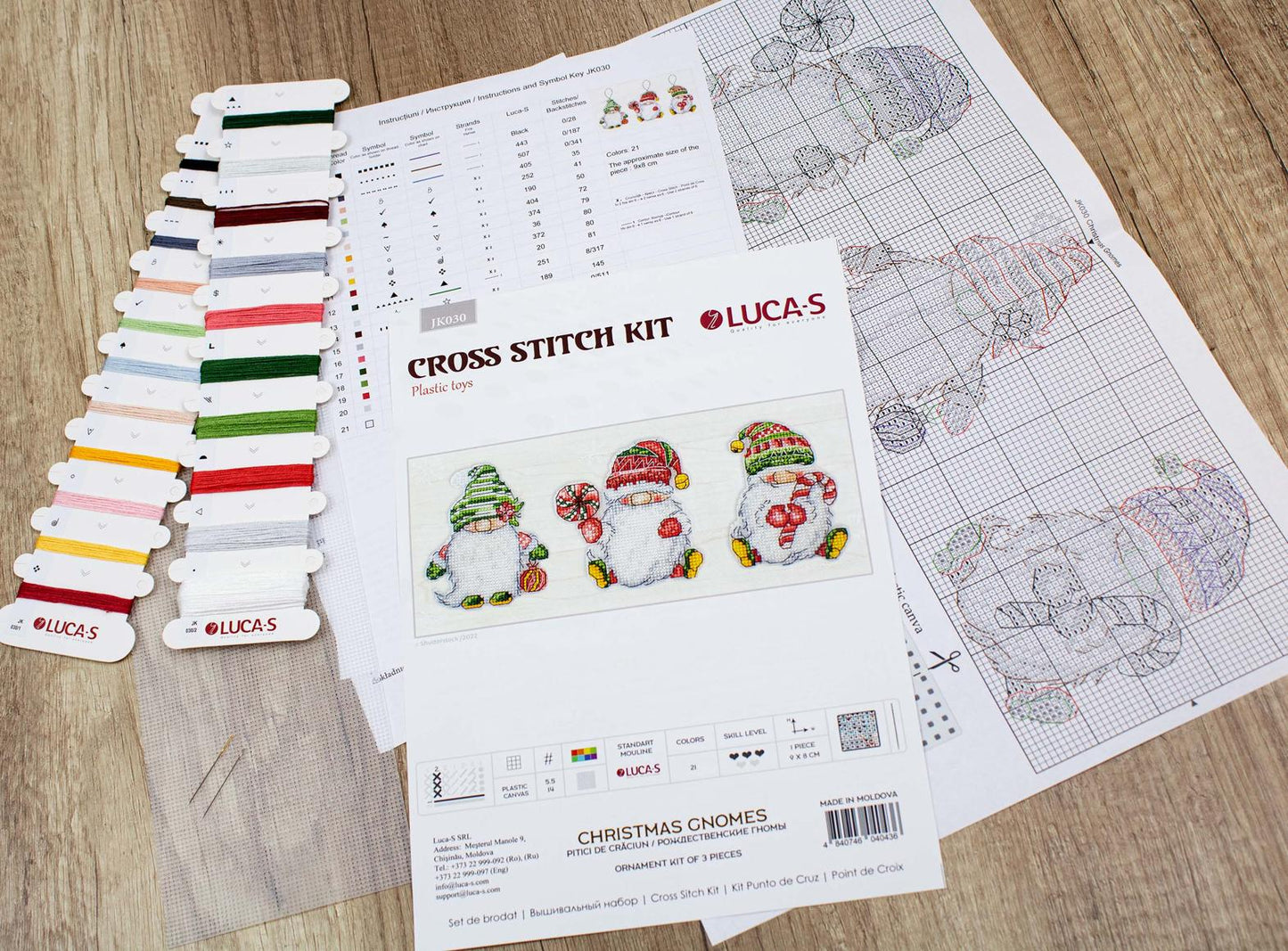 Jucarii Set de Brodat - Pitici de Crăciun, JK030
