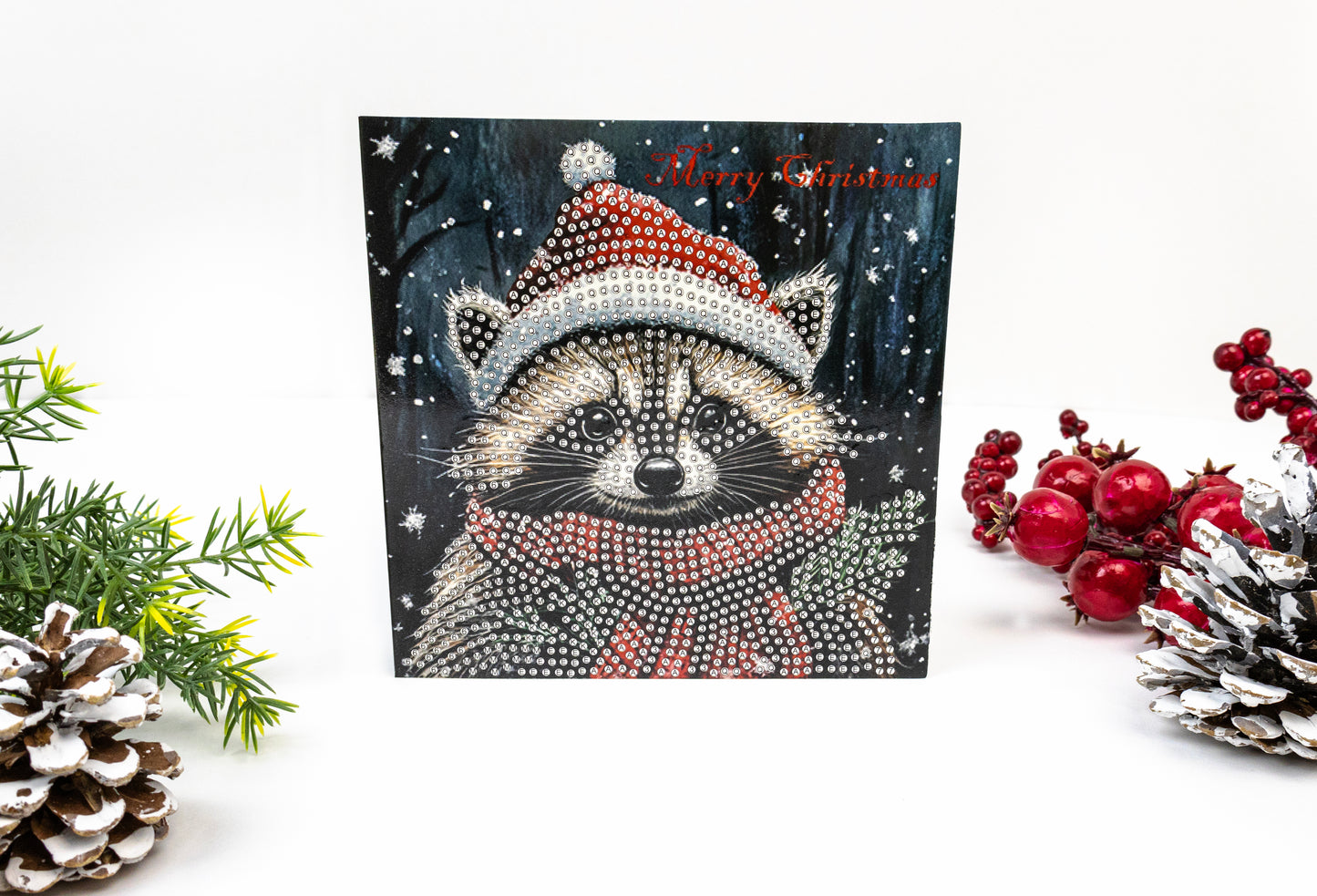 Set picturi cu diamante de Crăciun LetiStitch - Card Kit Jolly Little Friends, 348-0923
