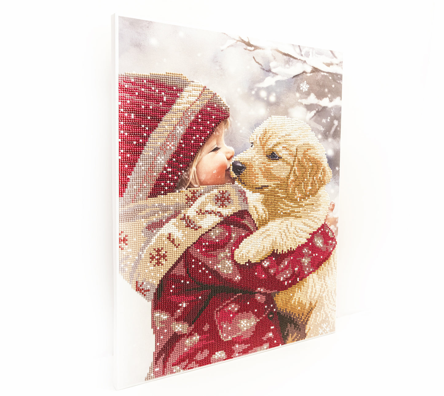 Set de pictură cu diamante înrămat LetiStitch - Puppy Love, 480-992