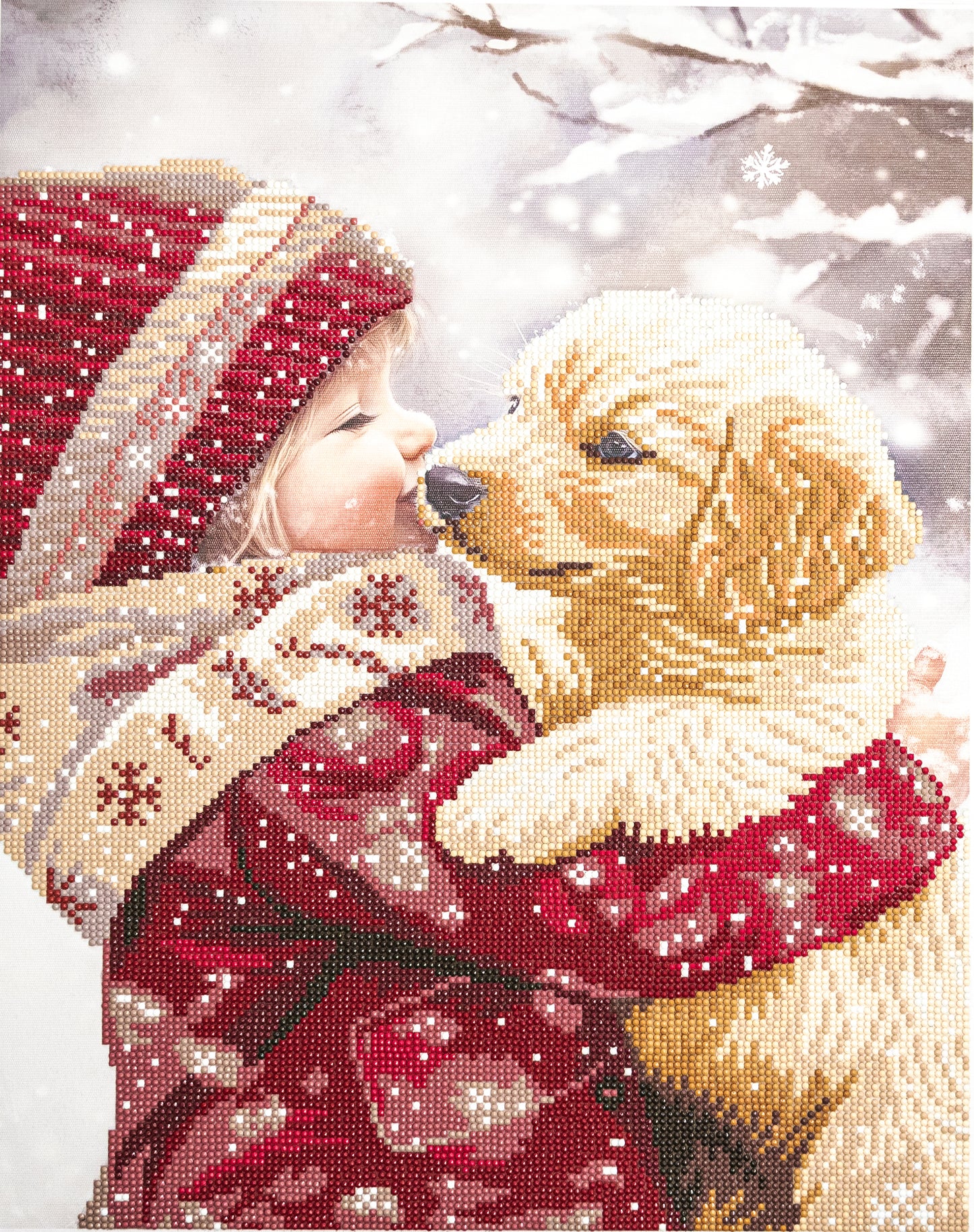 Set de pictură cu diamante înrămat LetiStitch - Puppy Love, 480-992