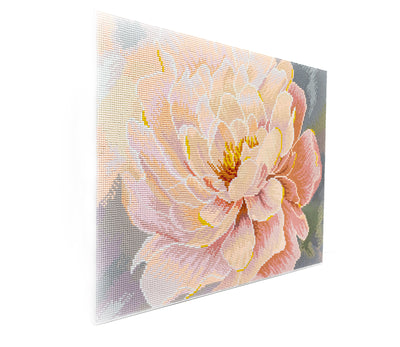 Set de pictură cu diamante înrămat LetiStitch - Floral Grace, 481-050