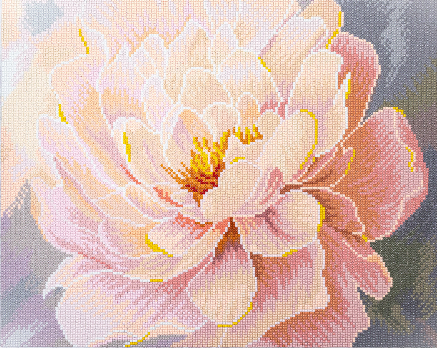 Set de pictură cu diamante înrămat LetiStitch - Floral Grace, 481-050