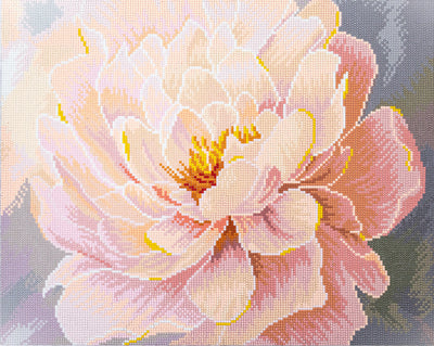 Set de pictură cu diamante înrămat LetiStitch - Floral Grace, 481-050