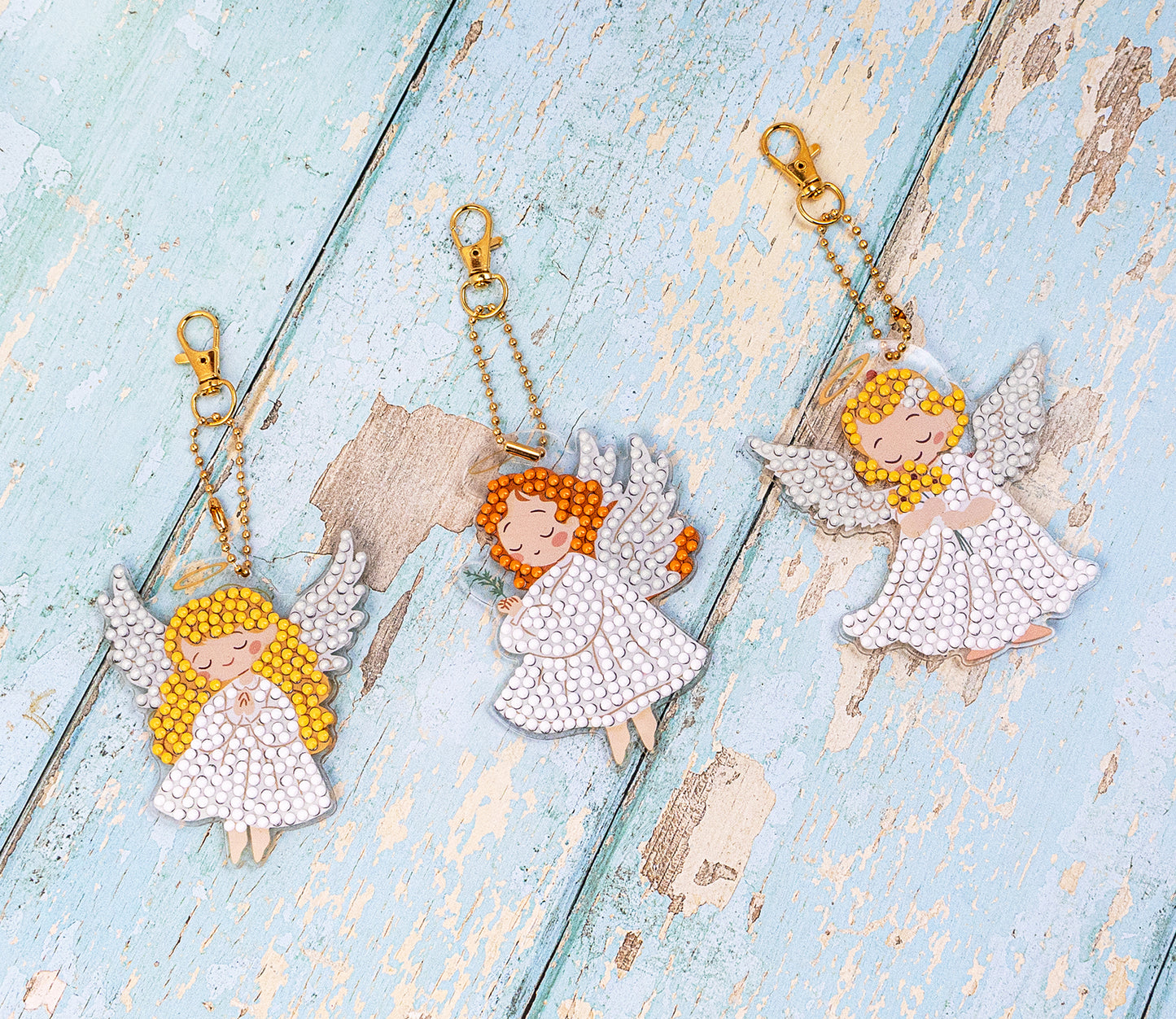 Set lanțuri cu pandantive din acril LetiStitch - Wings of Light, 481-470