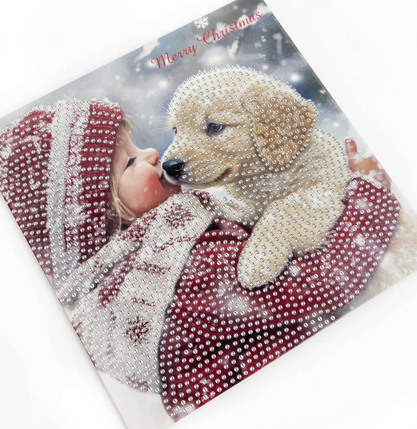 Set pictură cu diamante Card Kit LetiStitch - Puppy Love, 481-524