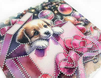 Set pictură cu diamante Card Kit LetiStitch - Christmas Surprise, 481-555