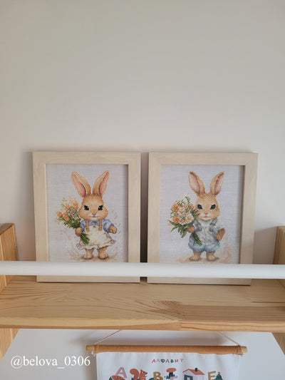 Set de brodat în cruciuliță Luca-S - Iepurașul Fericit, B1410