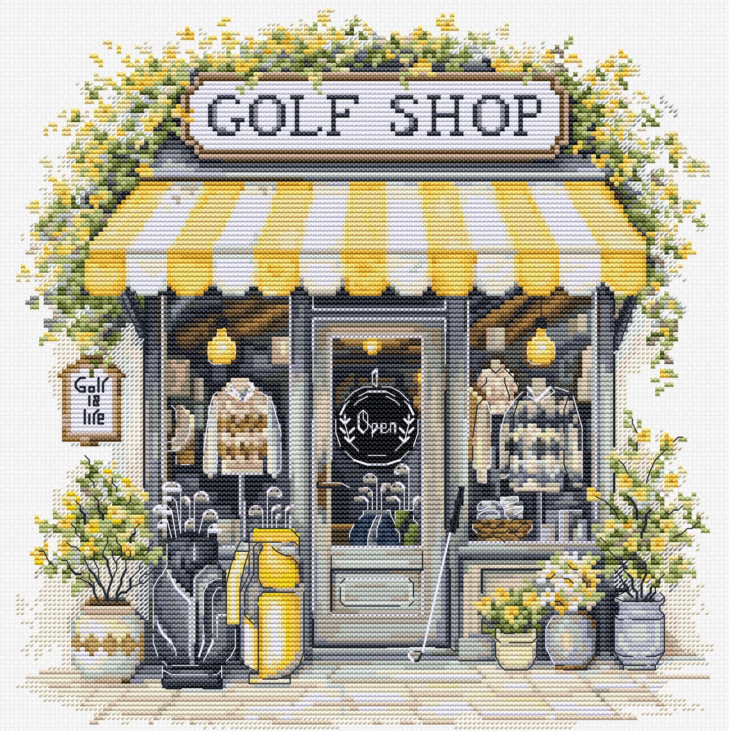 Set de brodat în cruciuliță Luca-S - Magazin de golf, B1438