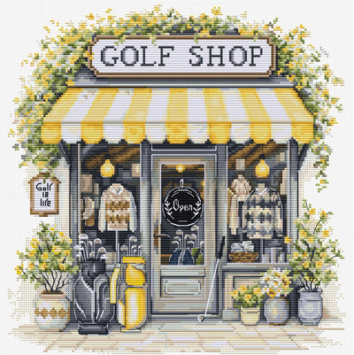 Set de brodat în cruciuliță Luca-S - Magazin de golf, B1438