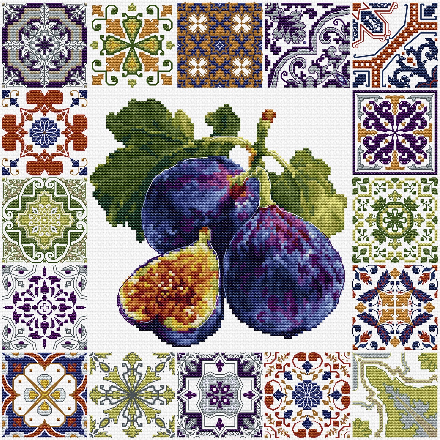 Set de brodat în cruciuliță Luca-S - Mozaic de Smochine Mediteraneene, B7057