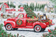Set de brodat în cruciuliță Luca-S GOLD - Camionul Roșu de Crăciun, BU5101