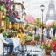 Set de brodat în cruciuliță Luca-S GOLD - Vedere la Turnul Eiffel, BU5108