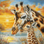 Set de brodat în cruciuliță Luca-S GOLD - Îmbrățișarea Girafei, BU5109