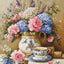 Set de brodat în goblen Luca-S GOLD - Nostalgie Florală, G725