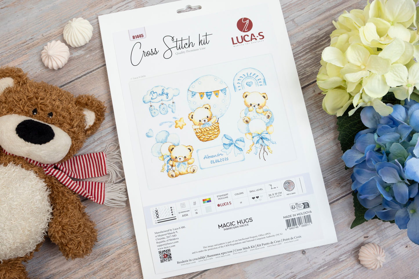 Set de brodat în cruciuliță Luca-S - Îmbrățișări Magice, B1445