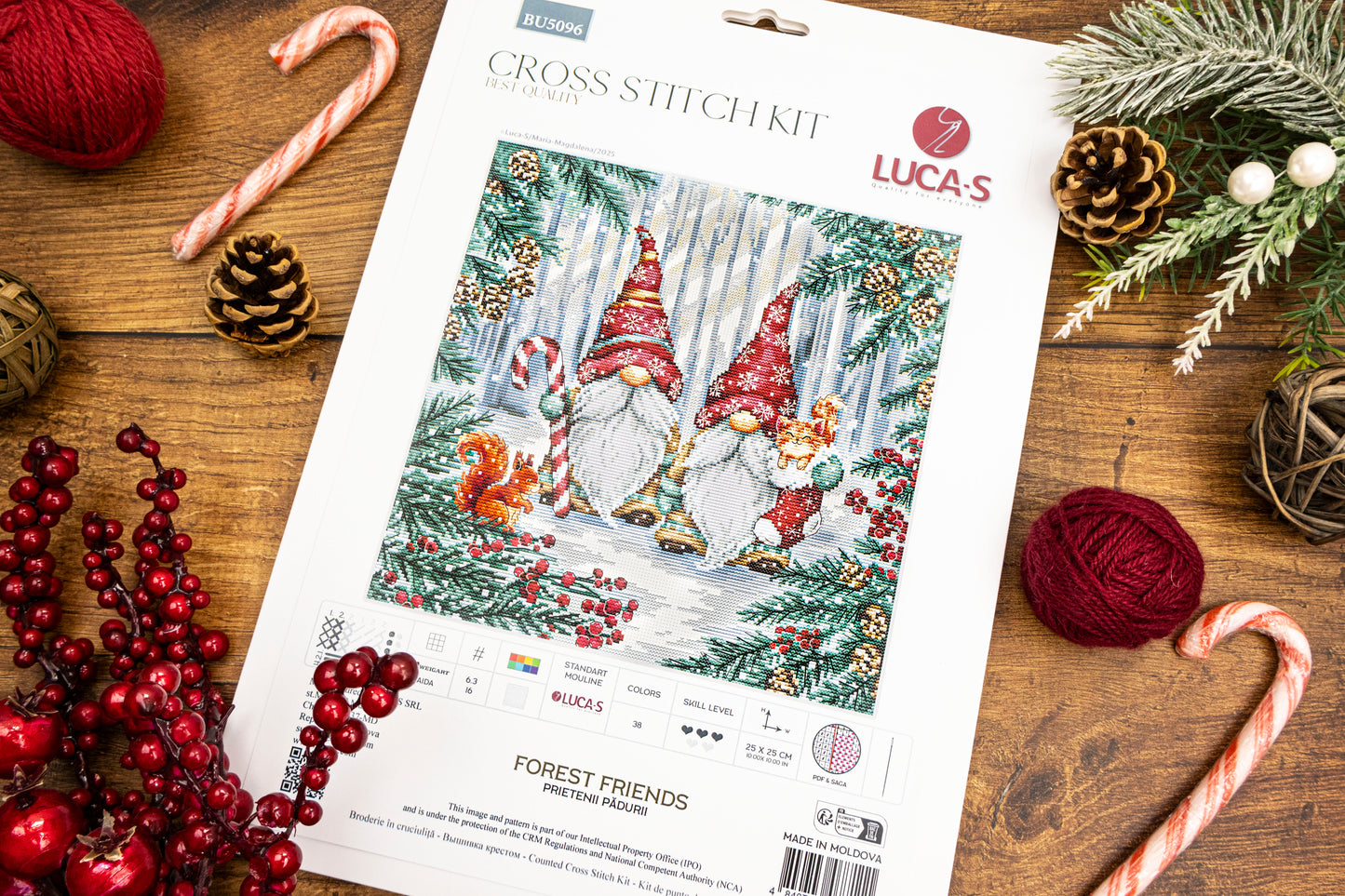 Set de brodat în cruciuliță Luca-S - Prietenii Pădurii , BU5096