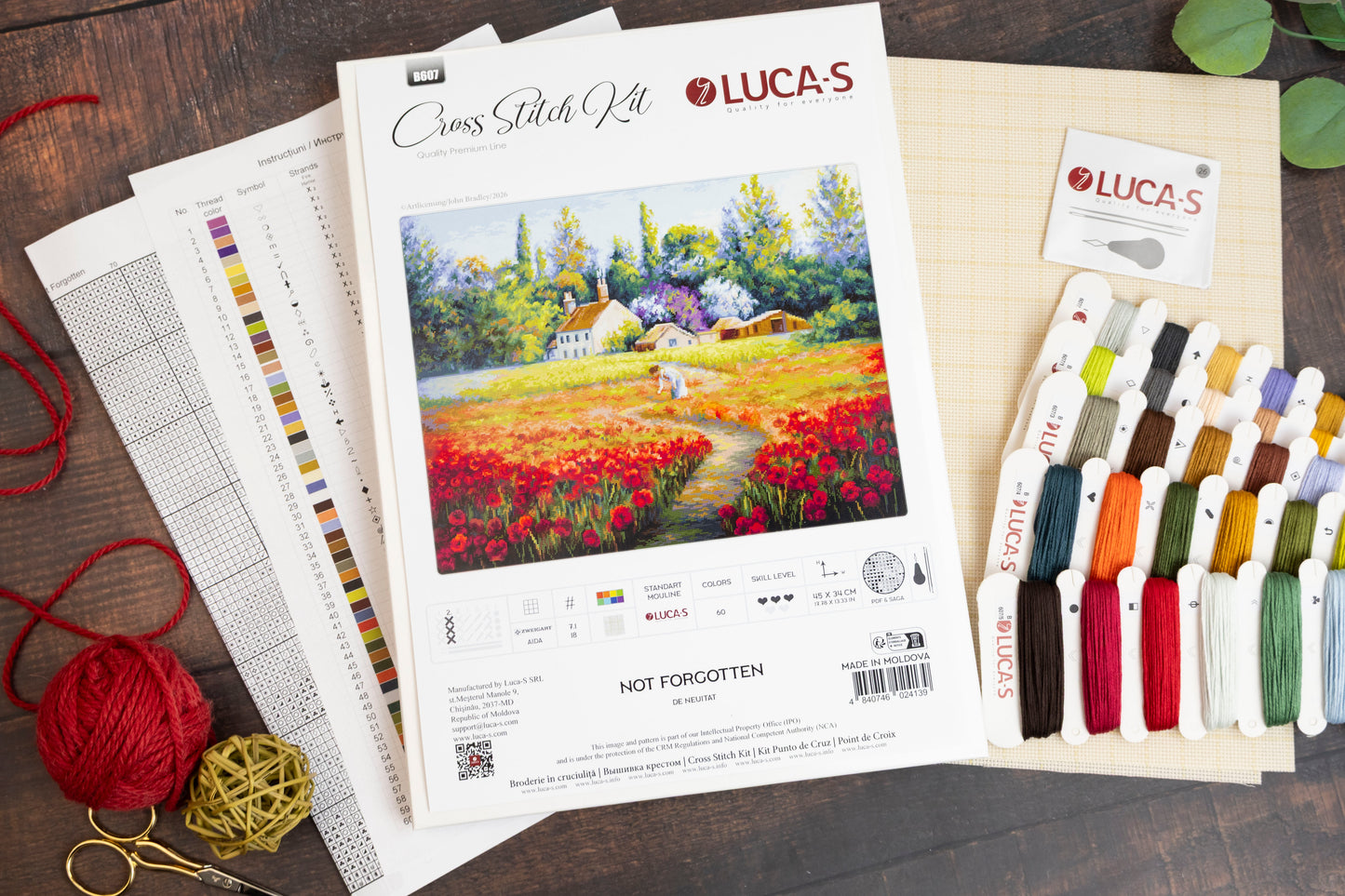 Set de brodat în cruciuliță Luca-S Gold - De neuitat, B607