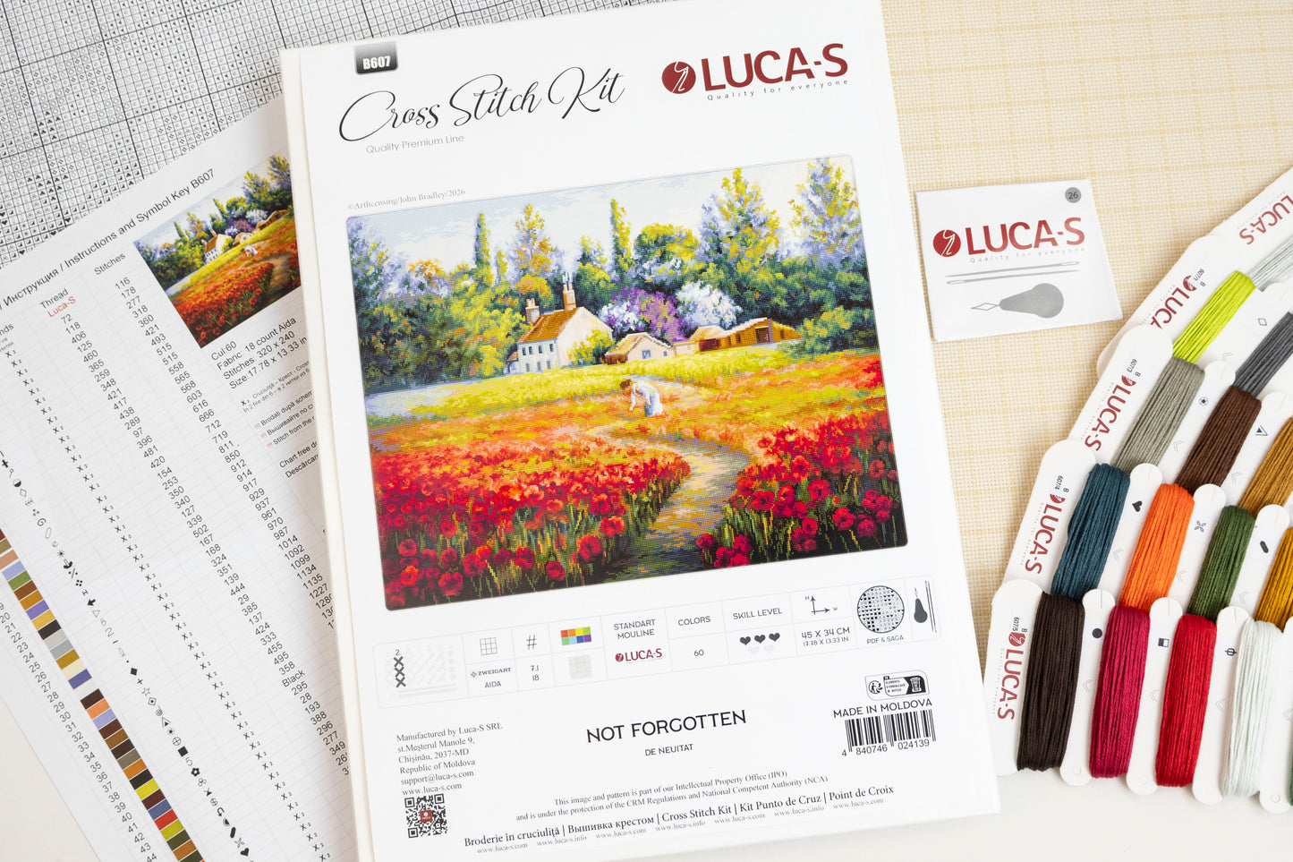 Set de brodat în cruciuliță Luca-S Gold - De neuitat, B607