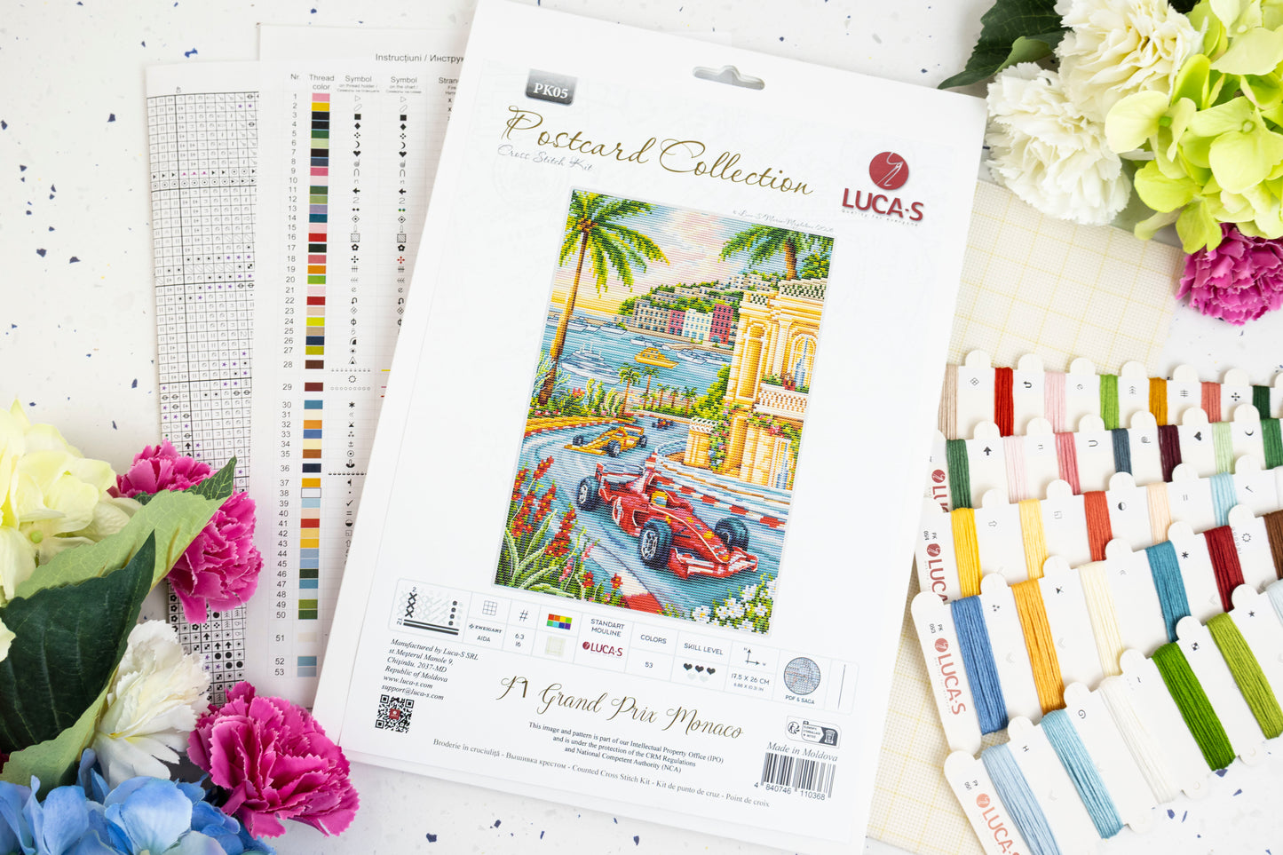Set de brodat în cruciuliță Luca-S - F1 Grand Prix Monaco, PK05