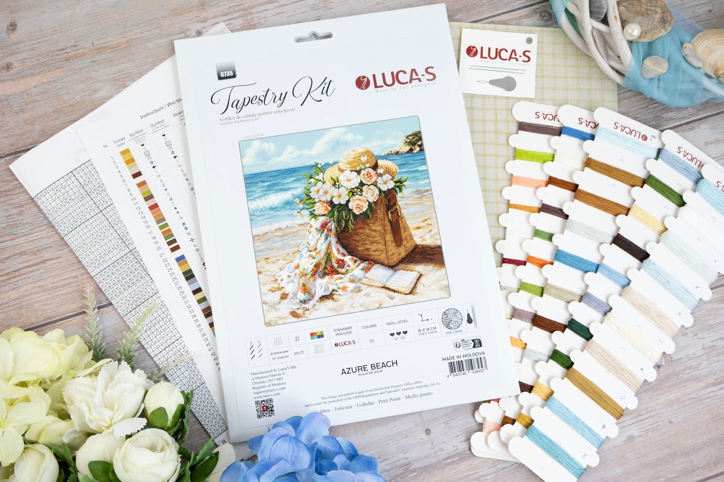 Set de brodat în goblen Luca-S - Plaja de Azur , G735