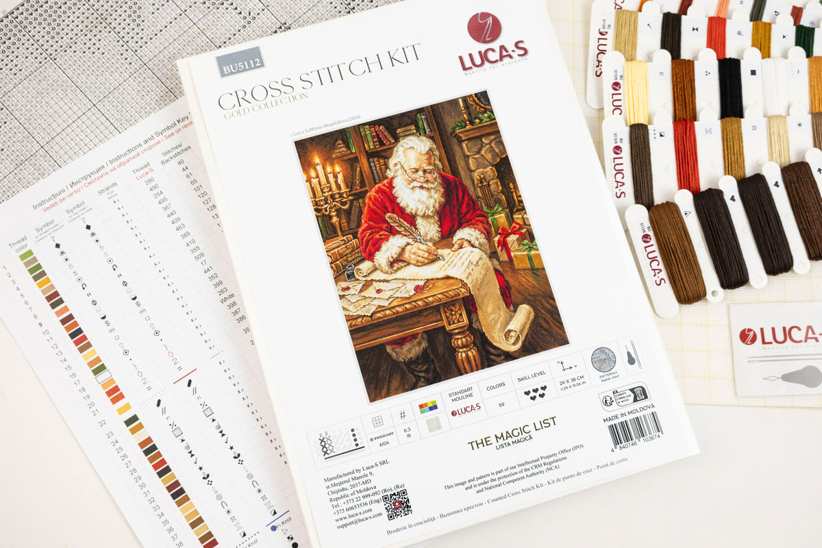 Set de brodat în cruciuliță Luca-S GOLD - Lista Magică, BU5112