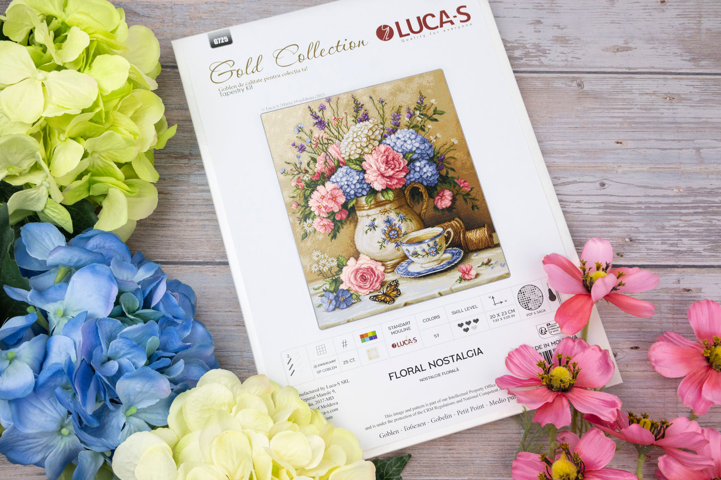 Set de brodat în goblen Luca-S GOLD - Nostalgie Florală, G725
