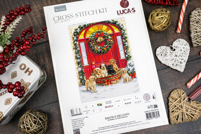 Set de brodat în cruciuliță Luca-S - Livrarea lui Moș Crăciun, BU5102