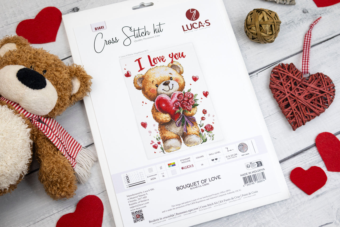 Set de brodat în cruciuliță Luca-S - Buchetul Iubirii, B1441