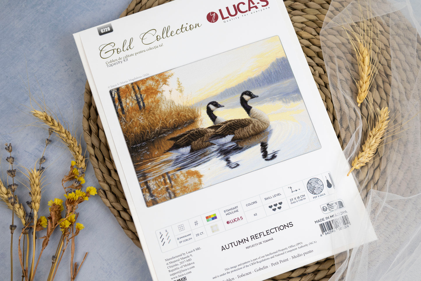 Set de brodat în goblen Luca-S GOLD - Reflecții de Toamnă, G728