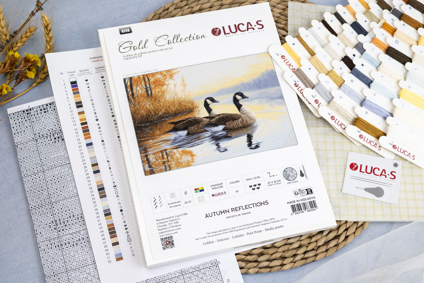 Set de brodat în goblen Luca-S GOLD - Reflecții de Toamnă, G728