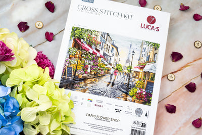 Set de brodat în cruciuliță Luca-S GOLD - Florăria din Paris, BU5107