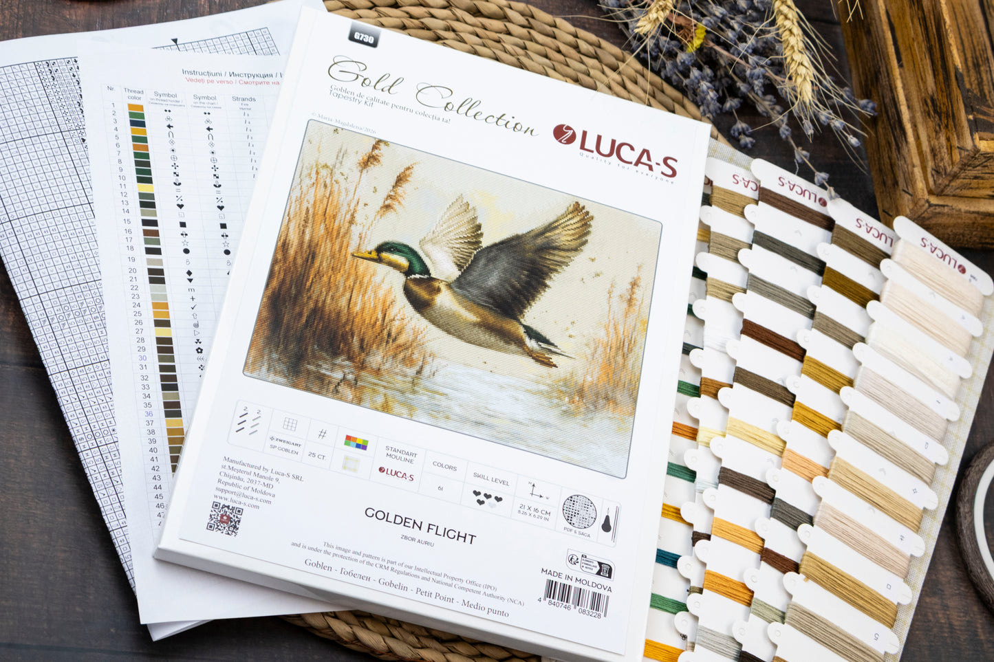 Set de brodat în goblen Luca-S GOLD - Zbor Auriu, G730