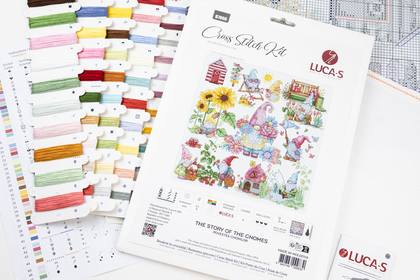 Set de brodat în cruciuliță Luca-S -  Povestea Gnomilor, B7060