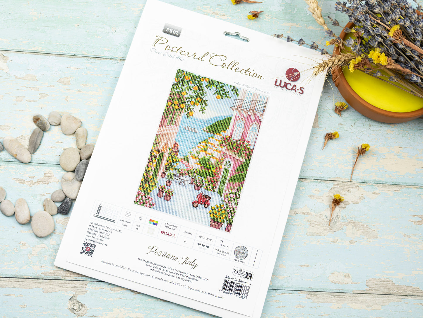 Set de brodat în cruciuliță Luca-S - Positano,Italy, PK02