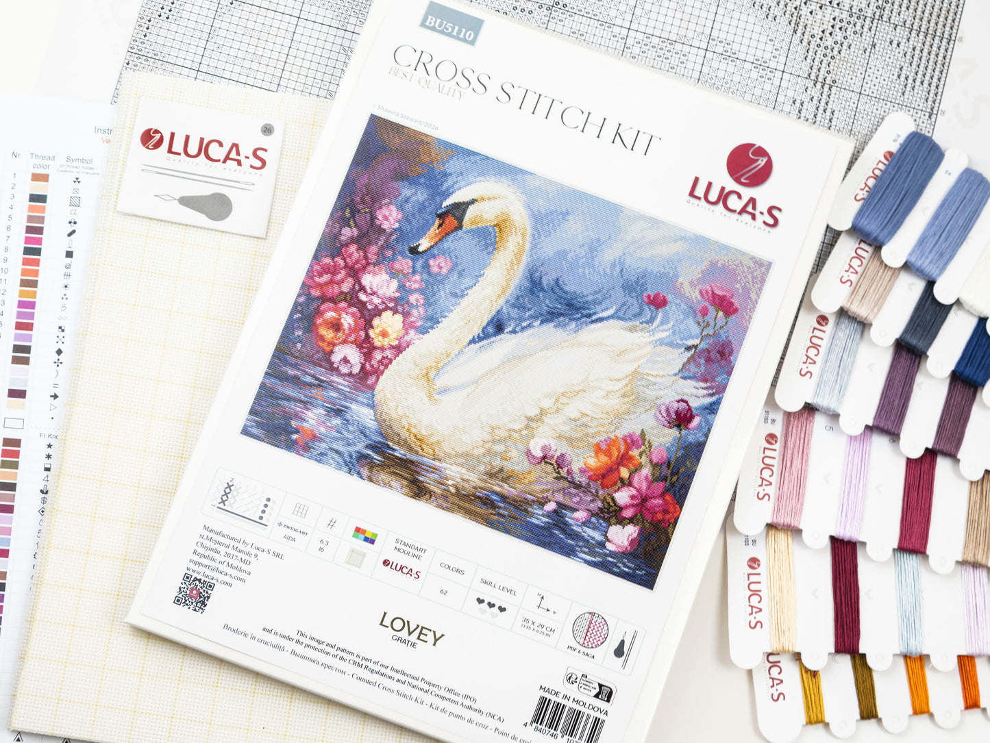 Set de brodat în cruciuliță Luca-S - Grație, BU5110