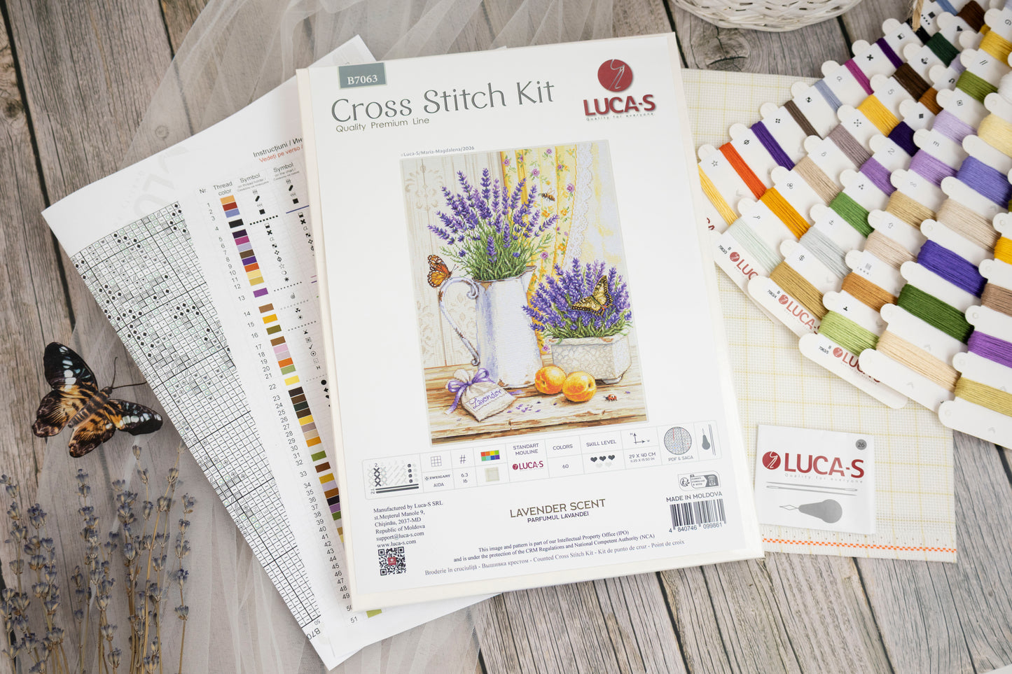 Set de brodat în cruciuliță Luca-S - Parfumul Lavandei, B7063