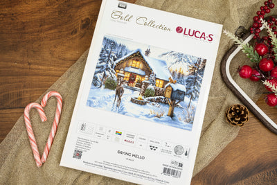 Set de brodat în cruciuliță Luca-S Gold - Vă Salut, B733