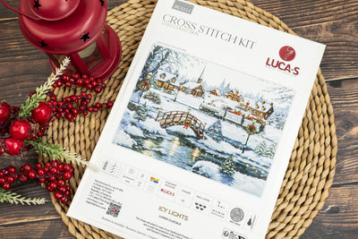 Set de brodat în cruciuliță Luca-S GOLD - Lumini Glaciale , BU5111