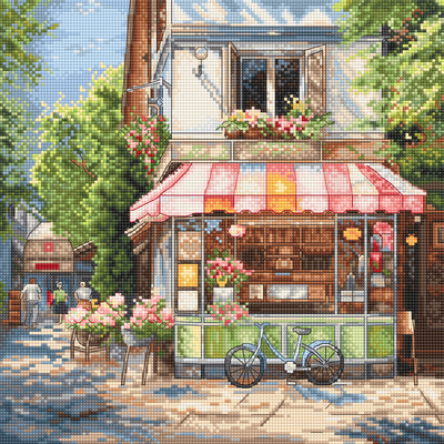 Set de brodat în cruciuliță LetiStitch - Magazinul de Colț, L8101