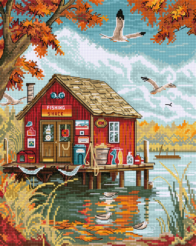 Set de brodat în cruciuliță LetiStitch - Început de toamnă , L8220