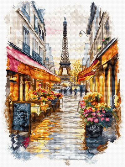 Set de brodat în cruciuliță LetiStitch - Paris, L9929