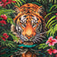 Set pictură cu diamante LetiStitch - Tiger in the Jungle, LT04