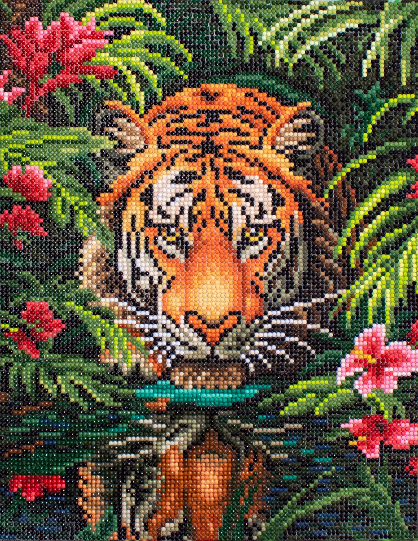 Set pictură cu diamante LetiStitch - Tiger in the Jungle, LT04
