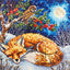 Set pictură cu diamante LetiStitch - Sleeping Fox, LT05