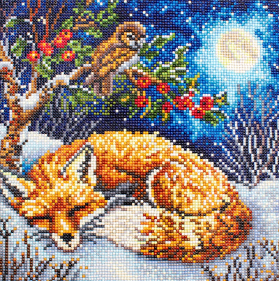Set pictură cu diamante LetiStitch - Sleeping Fox, LT05