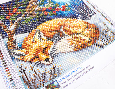 Set pictură cu diamante LetiStitch - Sleeping Fox, LT05