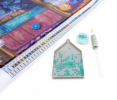 Set pictură cu diamante LetiStitch - Book Shelf, LT07