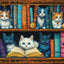 Set pictură cu diamante LetiStitch - Book Shelf, LT07